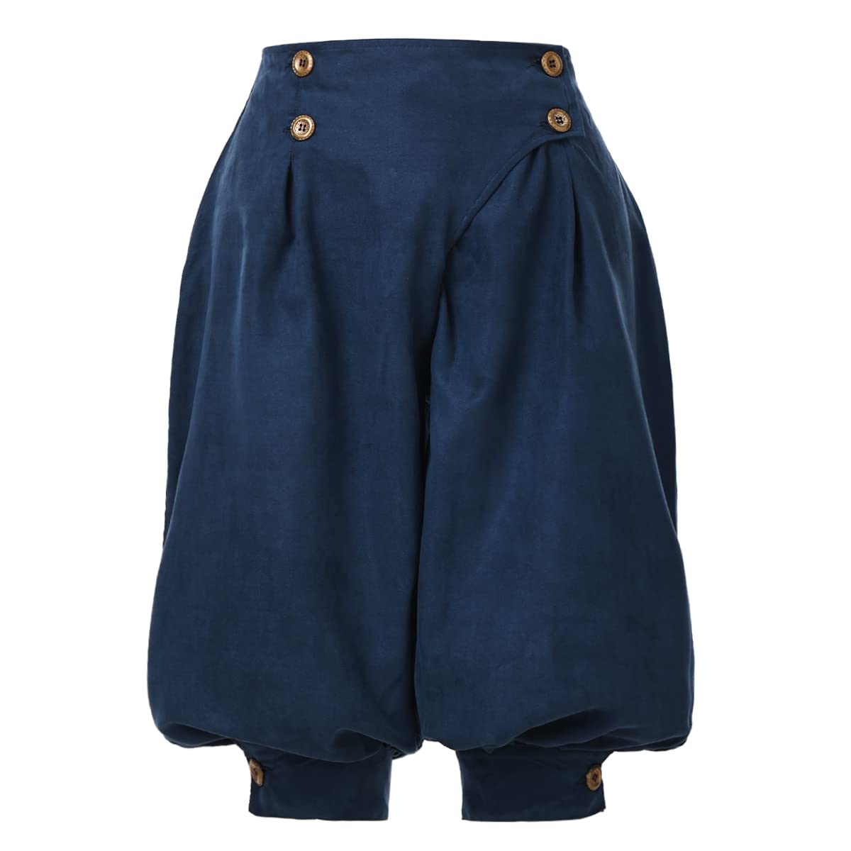 COSDREAMER Damen Hohe Taille Zweireiher Shorts Renaissance Hose Mittelalter Vintage Unterhose Piraten Shorts