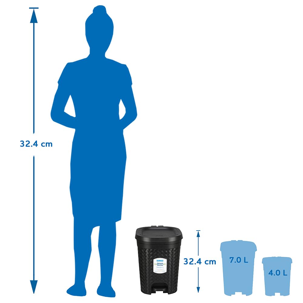 KOLORR Stitch 15L Pedal Bin - Black -8