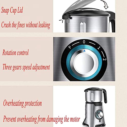 ywewsq Molinillo de café eléctrico 600 W, Molinillo de café automático con Capacidad de 1200 g Recipiente de Acero… - Imagen 6