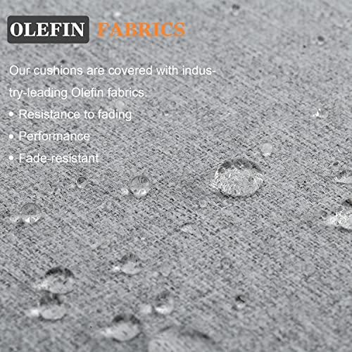 Layinsun Outdoor Aluminum Furniture Set, 5 Pieces Patio Sectional Conversation Chat Sofa Modern Seating Set With Coffee Table #TOP1