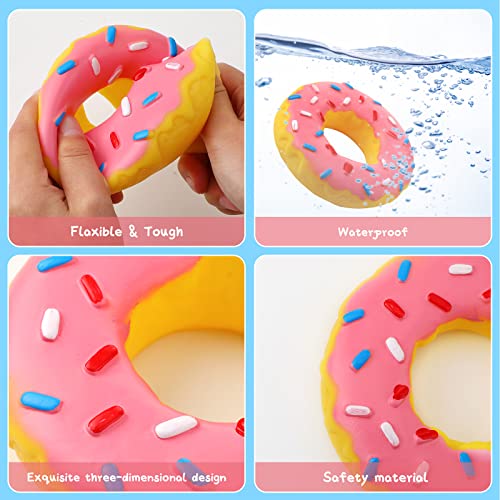 Jouet à mâcher pour chien donut de 13 cm avec sifflet intégré Leitee multicolore - 6