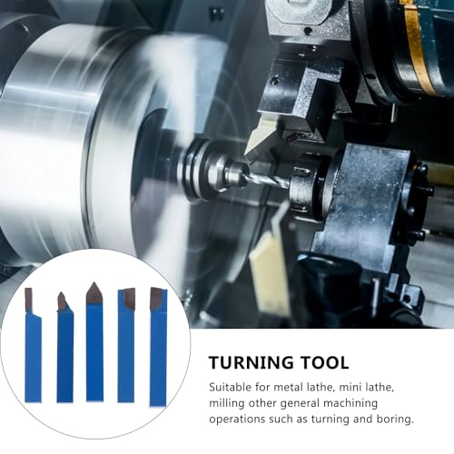 VILLCASE Lathe Turning Tool Set, 5pcs Carbide Turning Tool, Ideal for Woodturning Power Lathe Accessories (Blue) 3 VILLCASE Lathe Turning Tool Set, 5pcs Carbide Turning Tool, Ideal for Woodturning Power Lathe Accessories (Blue) - Image 3