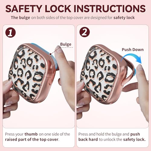 Image of Inesore for AirPods 4 Case Cover 2024 with Lock-Black+Brown Leopard | Two-Piece Design,with Gold Keychain & Cleaning Pen,Support Wireless Charging,Cute Luxury Case for Women Girly