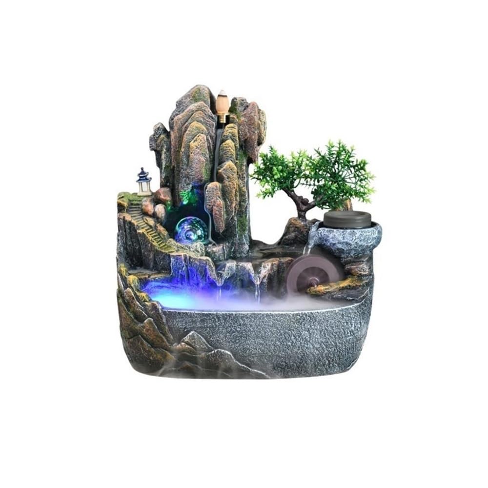 Fontaine de table pour la méditation à domicile cascade rockery stream