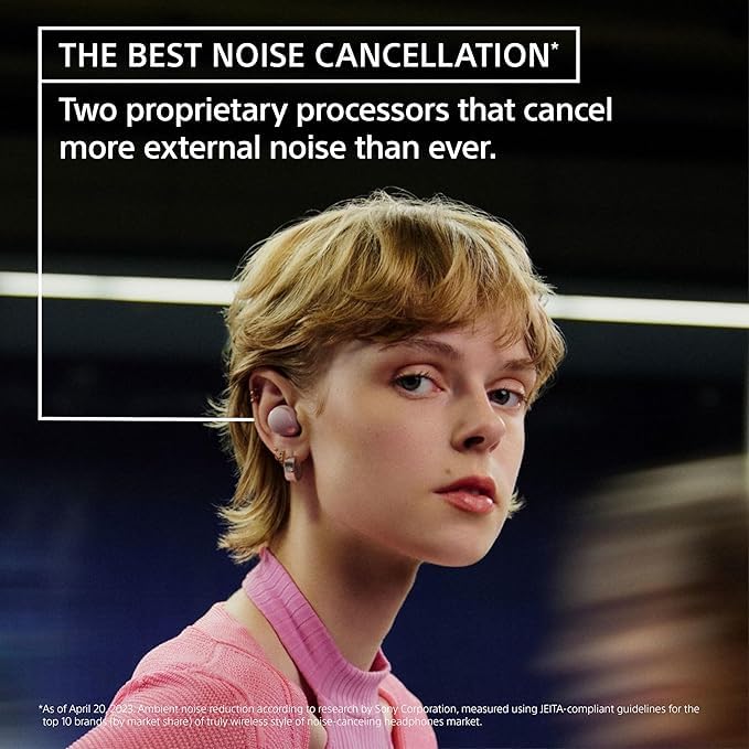 Image of Sony - WF1000XM5 True Wireless Noise Cancelling Earbuds - Smoky Pink (Renewed)