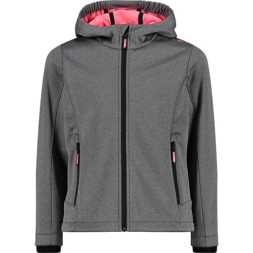 Veste G à capuche fixe CMP Noir Mel.-Gloss 176 pour enfant