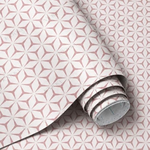 Image of Peel and Stick Wallpaper Boho Geometric Purple Contact Paper for Cabinets, Drawers, Furniture & Walls - Self Adhesive Removable Waterproof PVC Wallpaper Roll 45 x 300 CM (Purple)