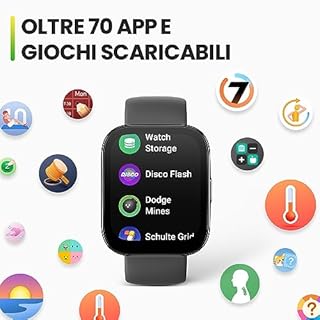 Amazfit Bip 5, 46 mm, Smartwatch, Schermo grande, chiamate Bluetooth, Alexa, GPS, durata della batteria di 10 giorni, fitness tracker con frequenza cardiaca, monitoraggio dell'ossigeno nel sangue