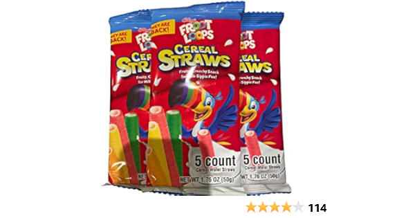 Amazon.com: MIZO 2021 Kellogg's Cereal Straws Froot Loops ...