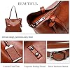Womens Soft Leder Handtaschen grosser Kapazität Retro Vintage Top-Griff lässige Shopper Tasche #3