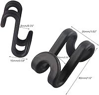 Vista 2 de 70 Pack Clothes Hanger Connector Hooks, Mini Cascading Hanger Hook, Heavy Duty Space Saving for Closet(Blue)