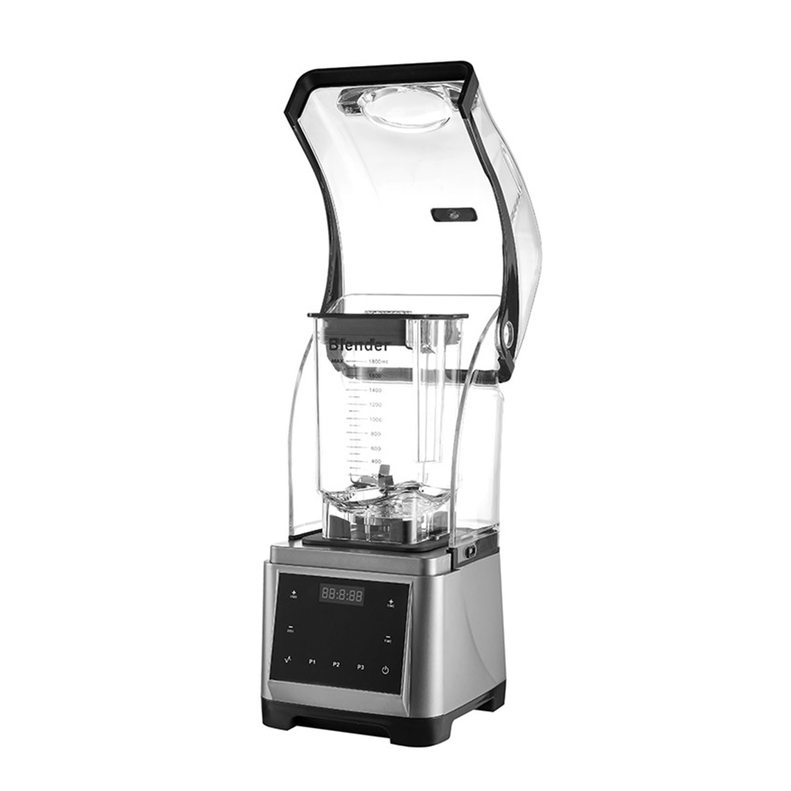 Mikser Do Żywności Z Ekranem Dotykowym, Dźwiękoszczelny, 1600 W Lokalu Bubble Tea, Wytrzymały Blender, Urządzenie Robienia Lodów I Smoothie, Ml Pieczenie Bez WysiłKu(Black)