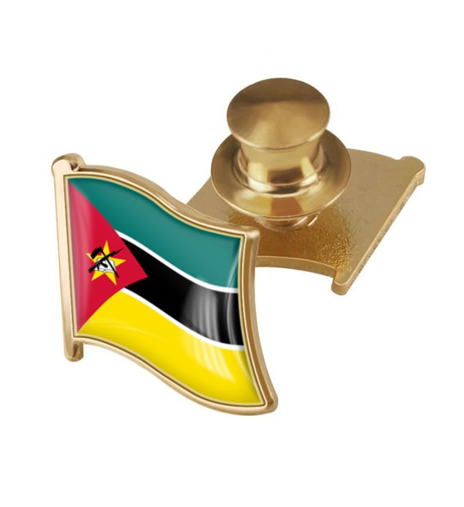 vmcoatdu Country Flag Backs Locking Pin Keepers Locking Clasp Pin Badge International Travel Brooch Metal Alloy Souvenir Pin 0.75x0.7 Inch Small Pin