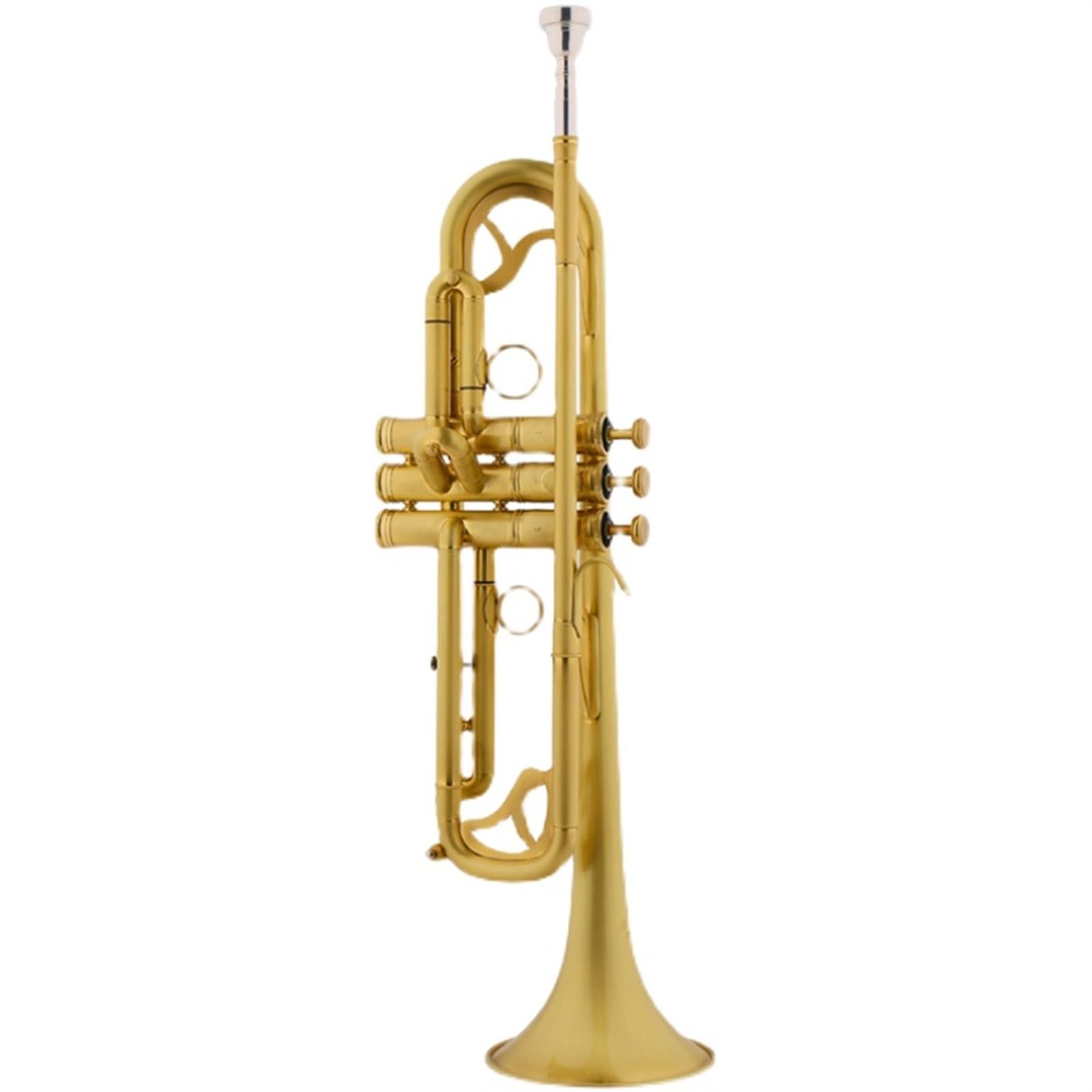 Tromba Strumento A Tromba Standard Tromba B Tono Piatto Laccato Oro Spazzolato Per Prestazioni Professionali