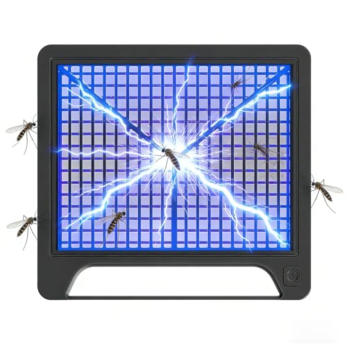 Zanzariera Elettrica da Interno,Lampada Antizanzare,UV Lampada Zanzare,Sterminatore Insetti,Maggiore Attrazione degli Insetti,Trappola per Moscerini,Adatta Cucina, Camera Letto,Ufficio