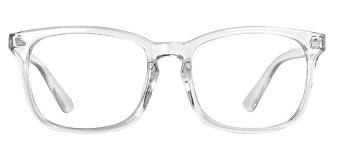 Black Jones Blue Light Blocking Glasses,Computer Reading/Gaming/TV/Phones Glasses for Women Men(Transparent)