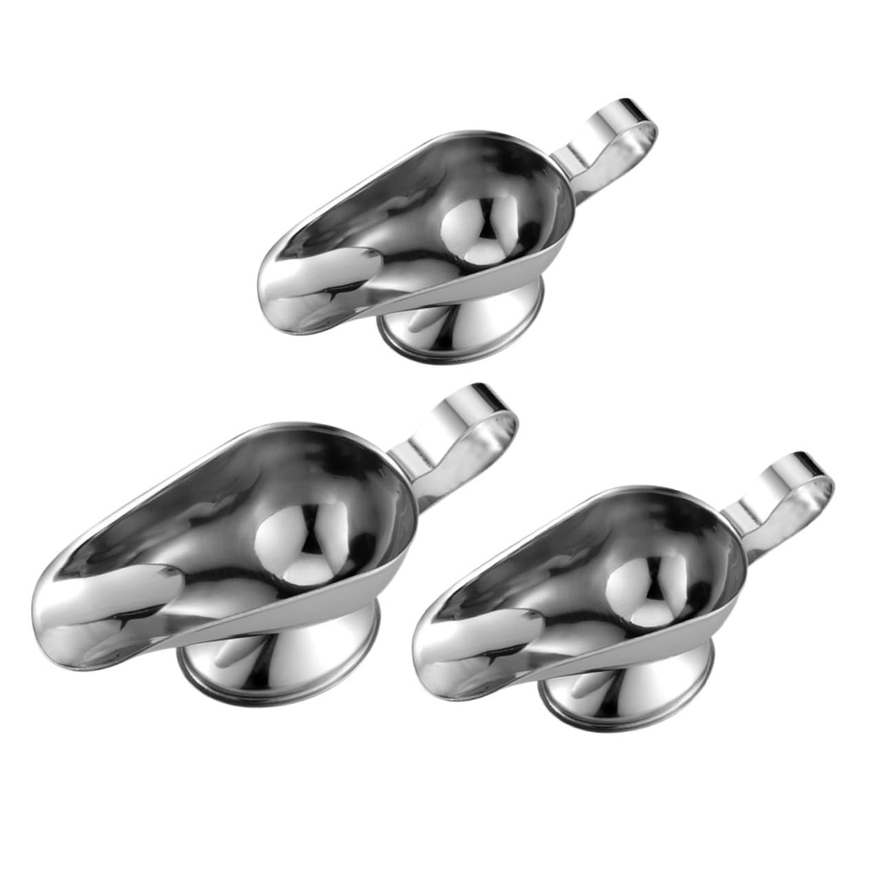 Bateaux sauciers en acier inoxydable lot de 3 tailles pour repas de fêtes