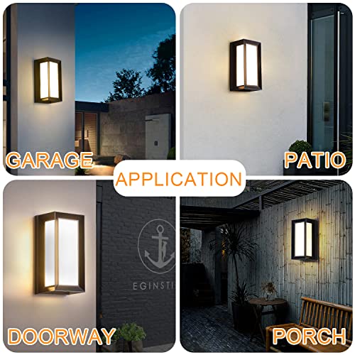 Outdoor Wall Sconce,3000K Warm White Modern Porch & Patio Led Wall Light Fixtures Body In Aluminum Exterior Wall Sconces For House Garage Living Room Courtyard #TOP5