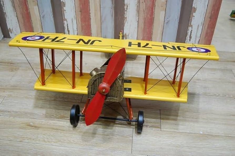ブリキの飛行機 イギリス戦闘機JN-7H 複葉 Lサイズ ビッグサイズ 店内装飾 Amazon.co.jp: 限定 ブリキの飛行機 イギリス戦闘機 JN-7H 複葉