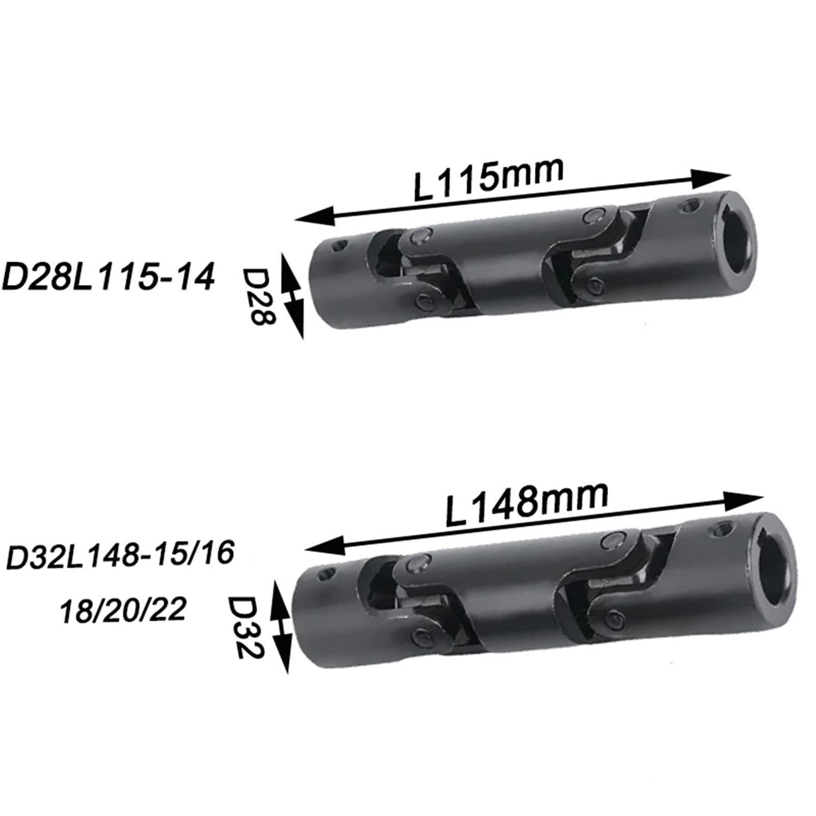 Accouplement universel à double section, 14 mm-22 mm, 1 pièce(D32L148-16)