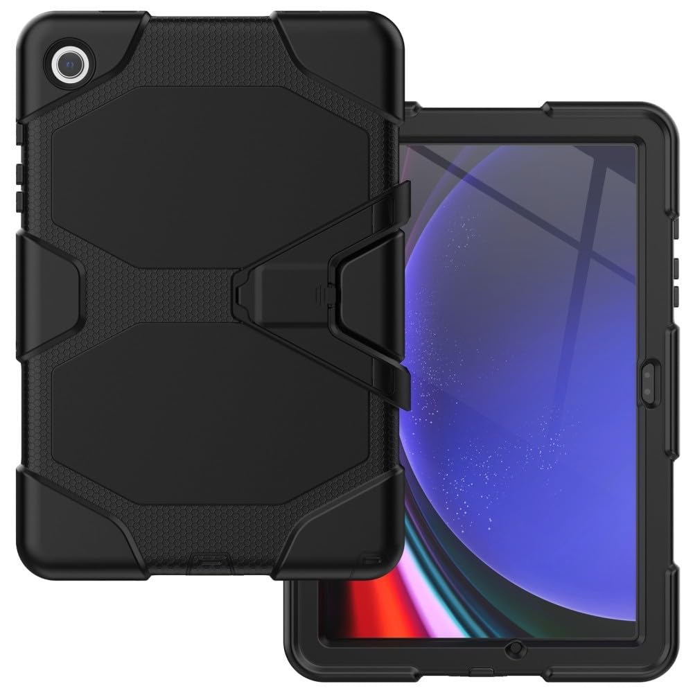 Generic etui kompatybilne z Samsung Galaxy Tab A9 8,7 SM-X110 X115 X117 (kolor: gorący róż) odporny na wstrząsy stojak pełna obudowa twarda silikonowa obudowa