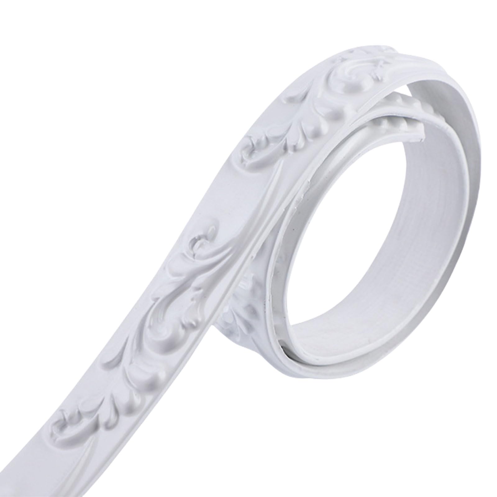 Easy to install, peel and stick molded trim, 16.4 feet flexible walls and cabinet edges, for home decor cabinet borders