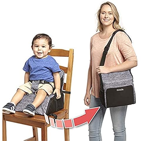Kolcraft Travel Duo 2-in-1 Portable Booster Seat and Diaper Bag - Space Grey Cover