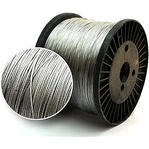 UTTAM Fencing Wire 250 Meter (2.5Kg,/ Boundary Wire 1.5 MM (Silver)(Zatka Machine Fencing Farm Wire) (Use Agriculture,Fencing, Factory, Industry, Garden (250 Meter (2.5Kg))