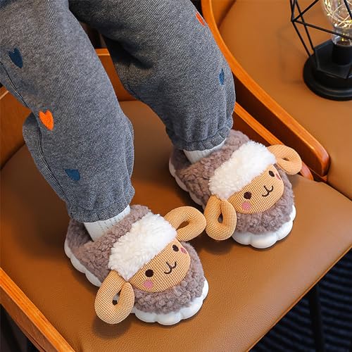 Kids Plush Sheep Slippers Girls Boys Cute Fuzzy House Shoes Warm Memory Foam Cozy Soft Bedroom Shoes for Boys Girls3
