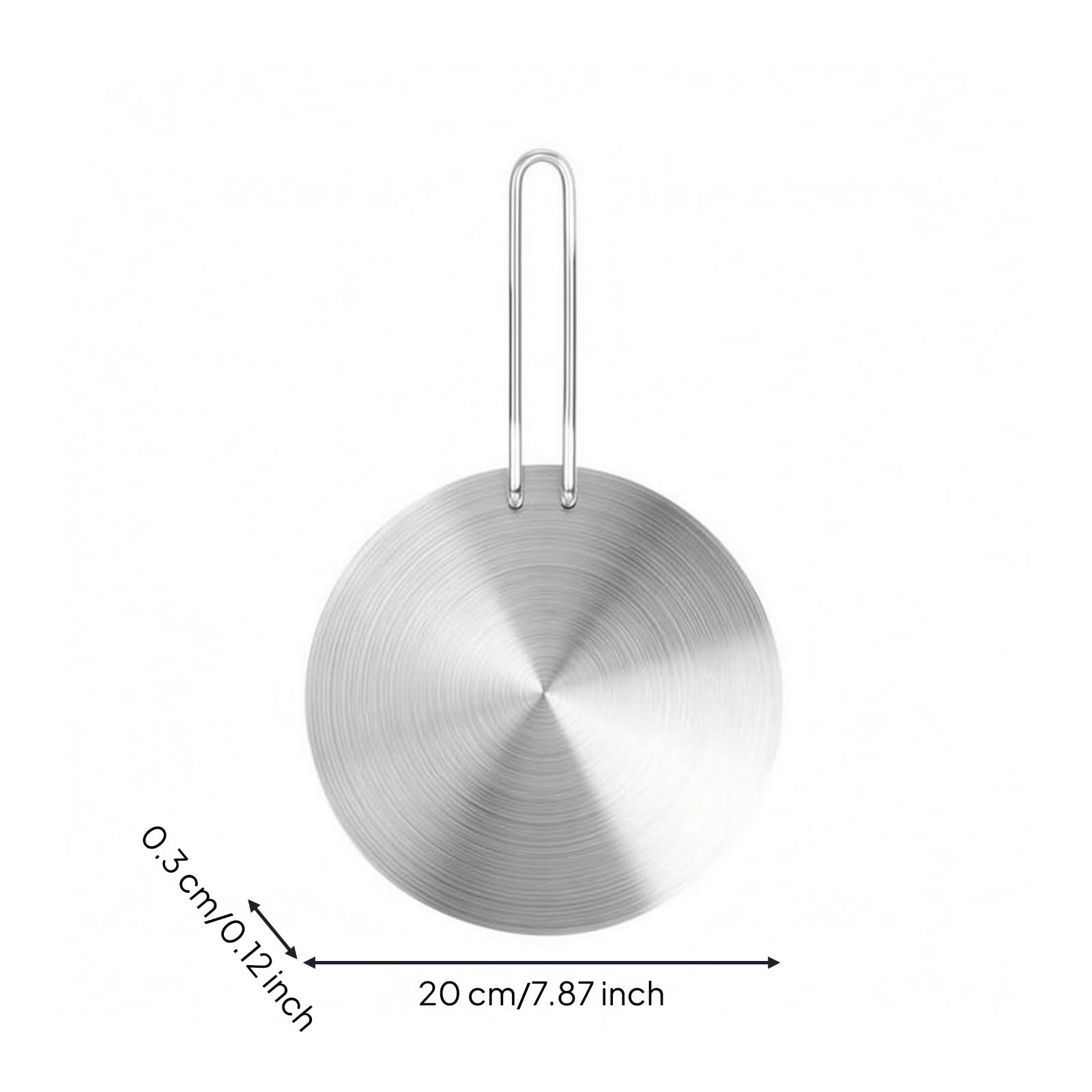 Placa Difusora Acero Inoxidable Resistente Difusor Térmico Acero Inoxidable Versátil para Cocina a Gas, 20 CM