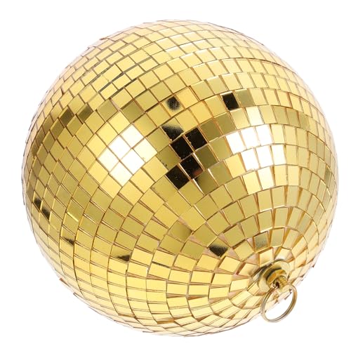 Bola espejada dorada STOBAZA de 25 cm para decoración DIY de fiestas, bodas, bares y Navidad miniatura 1