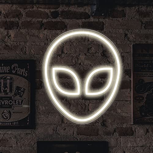 Néon LED Alien blanc chaud pour rompre la monotonie d'une décoration de restaurant