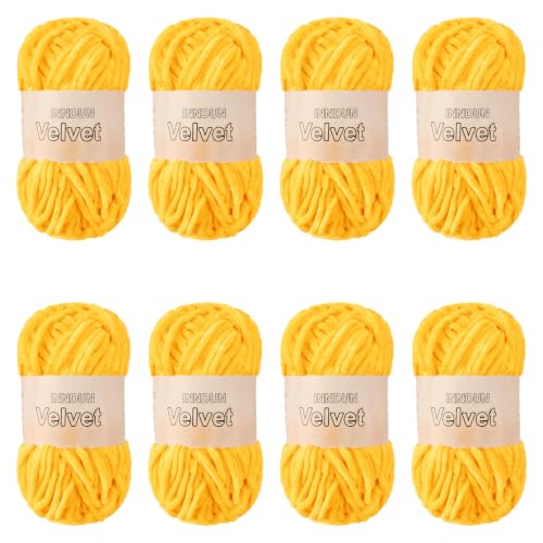 Image of Soft Velvet Chenille Yarn for Crocheting, Super Bulky Yarn for Blankets | Fluffy, plush yarn for crochet and knitting blankets, amigurumi, cushions and handmade gifts for cozy DIY projects.