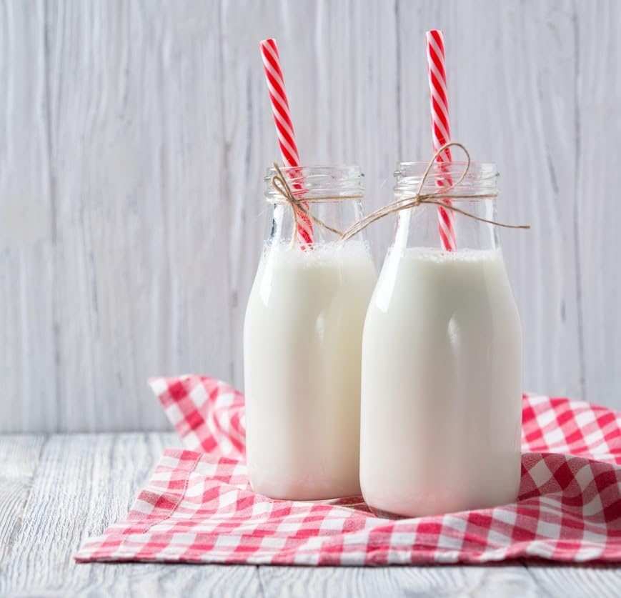 Wares of Knutsford 12 x 250ml Small Glass Milk Bottle, Mini Milk Bottle