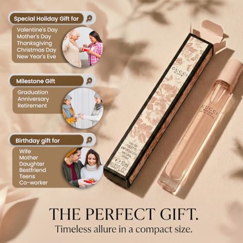 Image of Gucci Perfume for Women Bloom Eau de Toilette Mini Spray 0.33 fl oz, Travel Size Perfume for Women, Ideal for On-the-Go Elegance and Sophistication | Floral Eau de Toilette Designer Fragrance for Her, Compact Purse Size Scent for Travel, On-the-Go Wear, Gift or Collection
