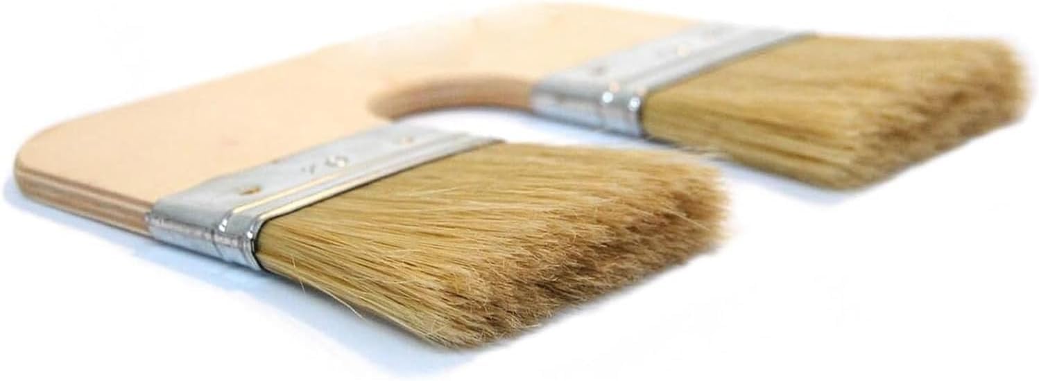Podwójny pędzel do malowania, 7 cm pędzel do malowania z podwójną głowicą, dwukolorowy pędzel w kształcie litery U, pędzel z efektem dwugłowicowym, pędzel z płaską teksturą, niezbędne narzędzia do