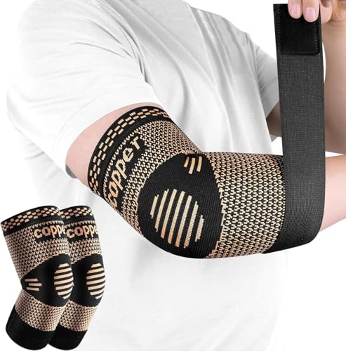 Copper Elbow Sleeve,Elbow Compression Sleeve, Elbow Brace For Tendonitis and