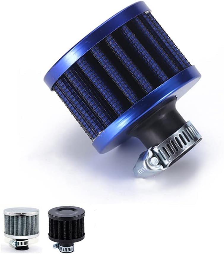 Filtro Aria Universale Ad Alto Flusso Rosso - 25mm Di Attacco - Per Auto, Moto, Camion - In Alluminio E Tessuto