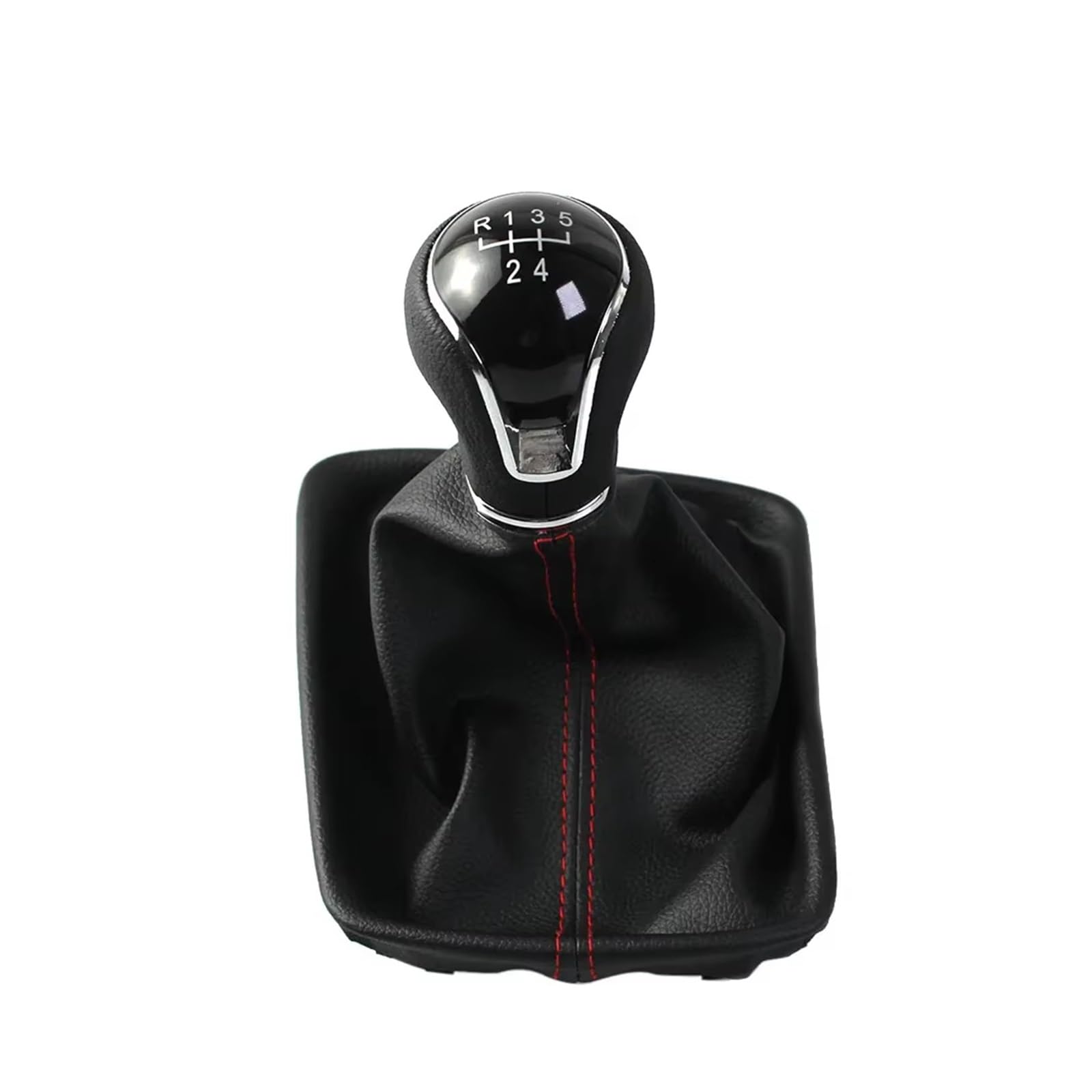 Hguvsjd Car Shift Gear Knob for Seat for Leon III MK3 2012-2020 LHD with Shifter Level Stick Gaiter Boot Dust Cover 5/6 Speed Gear Shift Knob Transmission Shifter Lever(5 Speed Black Red)