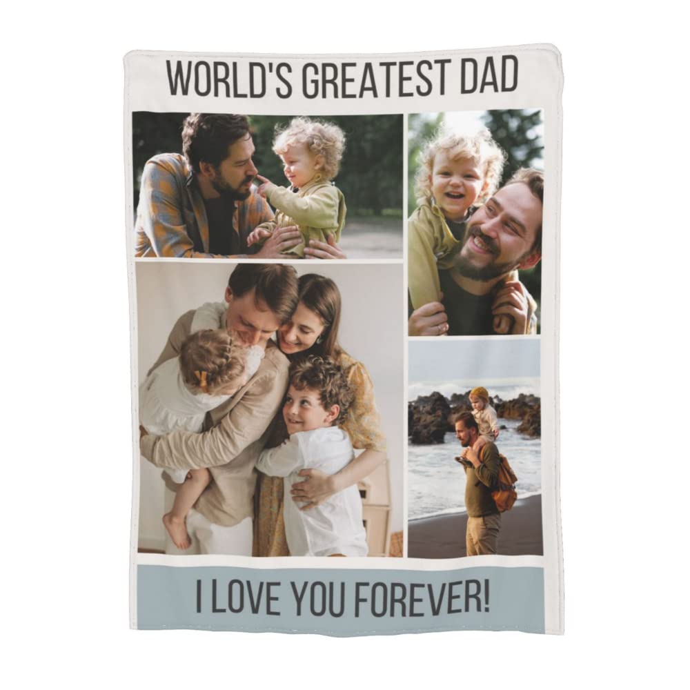 Couverture personnalisée texte photo : plaid doux 100x150cm pour lit et canapé