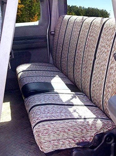 West Coast Auto Universal Baja Saddle Blanket Bench Full Size Seat Cover Fits Ford, Chevrolet, Dodge, and Full Size Pickup Trucks (Black)