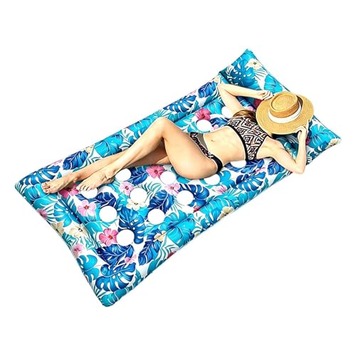 Lit de plage imprimé feuilles tropicales pour éliminer les tensions lors du bronzage en piscine