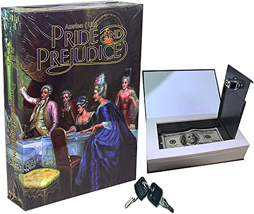 Safety Storage Solution Real Paper Book Locking Booksafe with Key Lock or Combo Lock/ Dictionary Secret Hidden Safe (Pride and Prejudice) (Combo Lock)
