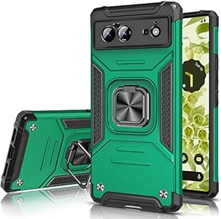 Honeyview ShockProof Case for Google Pixel 6 5G with Ring Kickstand, Bumper Armour Phone Cover for Google Pixel 6 5G - Black