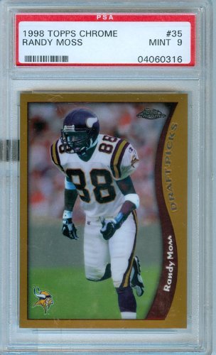 Amazon.com: 1998 Topps Chrome Randy Moss PSA Mint 9 Rookie Card