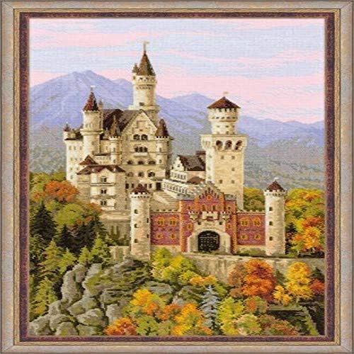 RIOLIS Cross Stitch Kit - 1520 - Neuschwanstein Castle, Multi Colour, 35cm x 60cm - Image 4