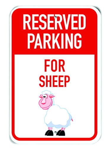 Panneau de berger Reserved Parking for Sheep pour clôture de pré