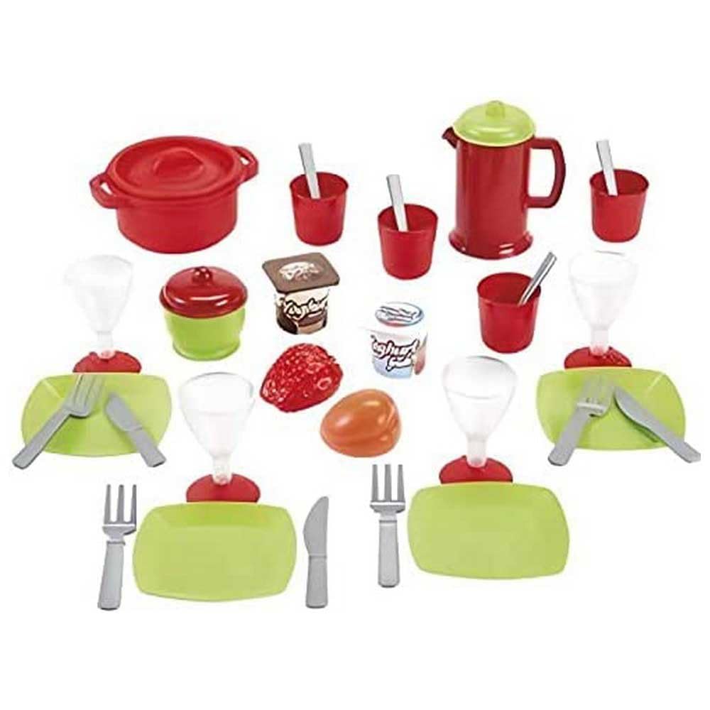 Smoby Barril De Vajillas De 36 Accesorios | Juego De Cocina De Juguete Con Tapa Decorada Para Niños