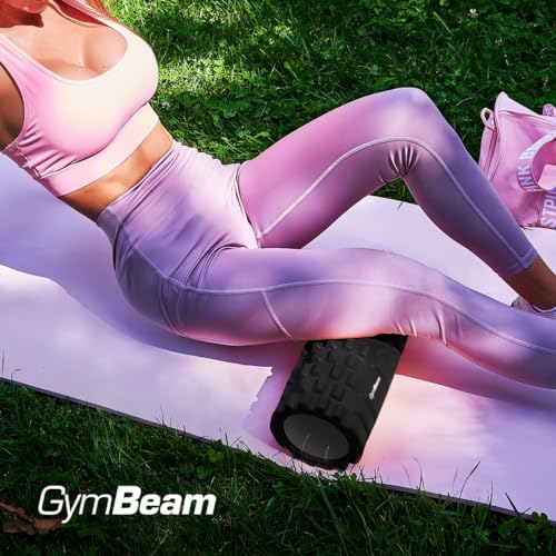GymBeam foamroller voor fitness en Pilates. Pilatesroller die de flexibiliteit en gewrichtsmobiliteit verbetert, de bloedsomloop stimuleert en stress vermindert. - Zwart - Afbeelding 4