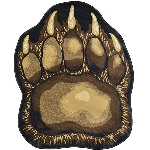 Bear Claw Rustic Lodge Paw Area Rug 3'8 W X 4'10 L